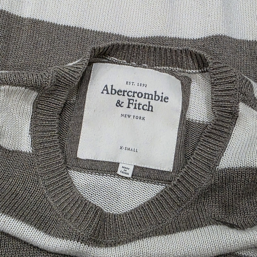 Abercrombie vintage long sleeve knit brown and cream sweater - Picture 4 of 5